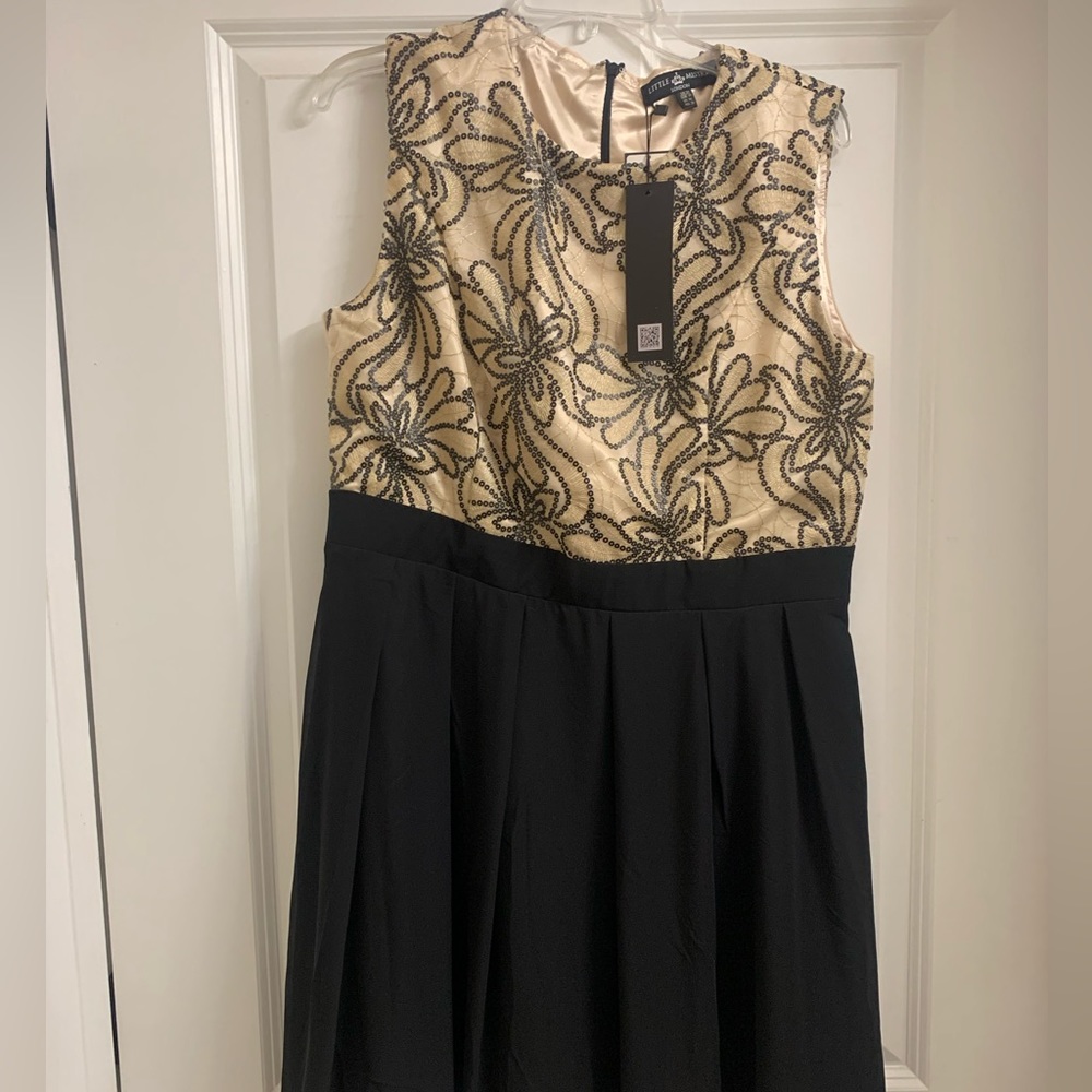 Tan and Black skater dress